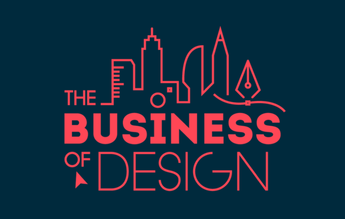 An image to promote the open house for The Business of Design